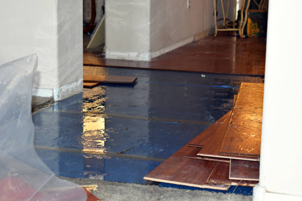 Professional Burst Pipe Cleanup technician working in Corning, NY